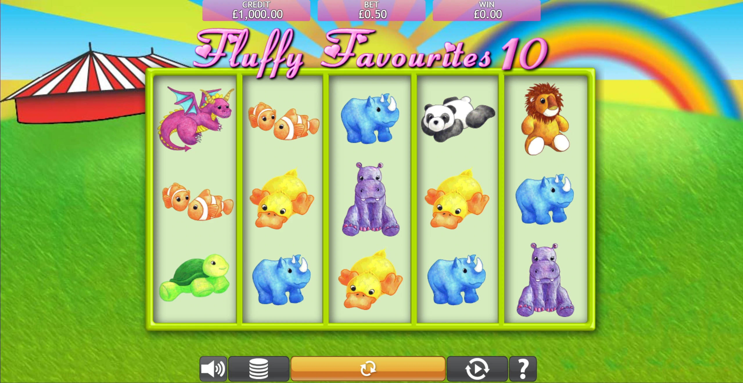 Fluffy Favourites 10 slot reels