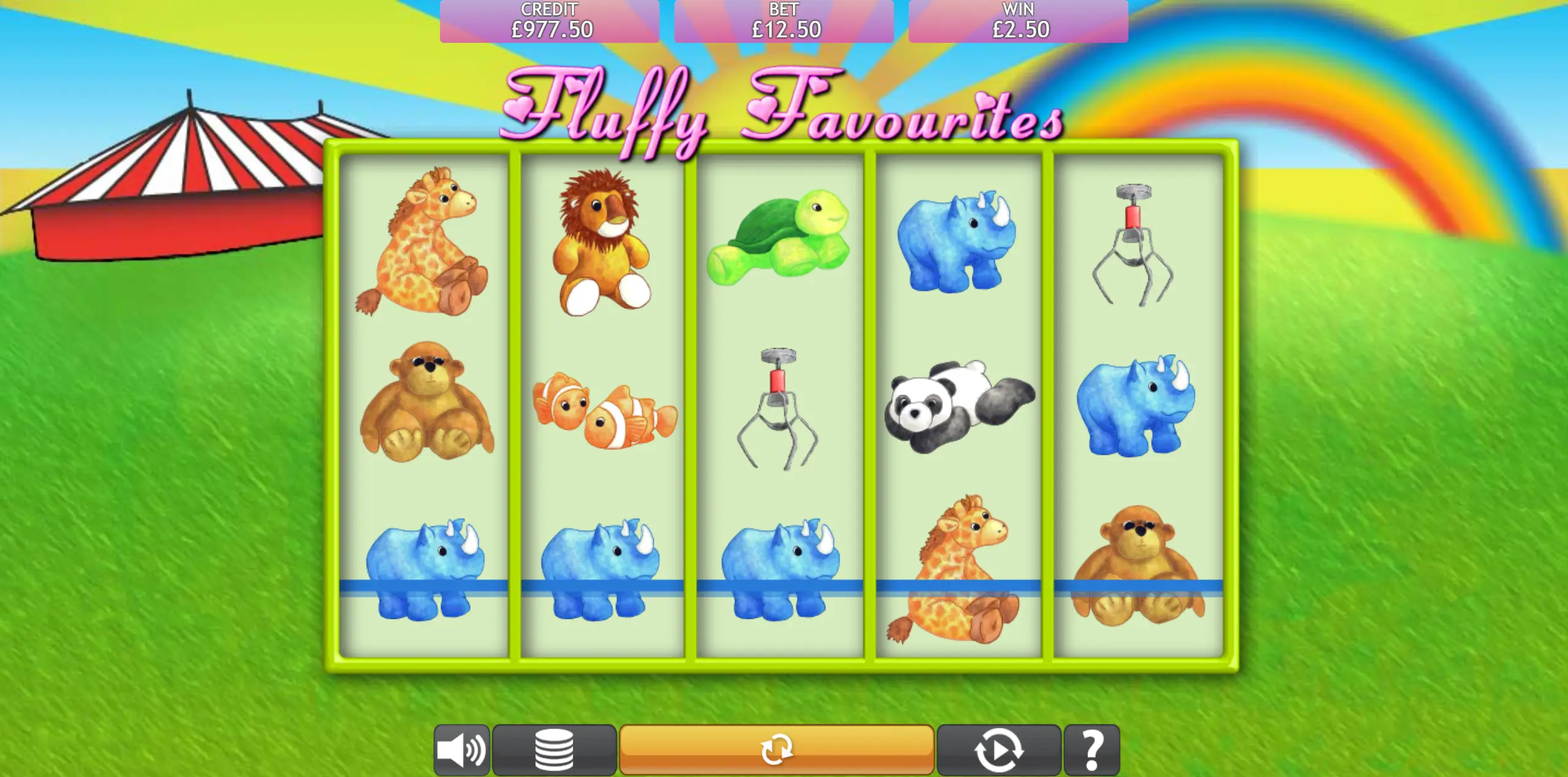 Fluffy Favourites slot reels