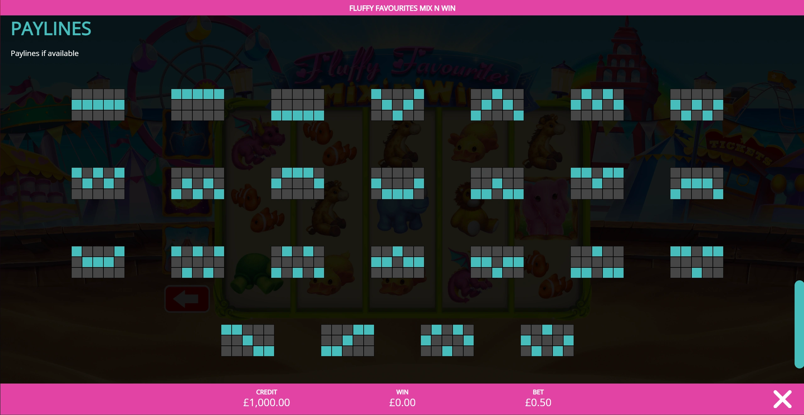 Mix N Win adjustable paylines