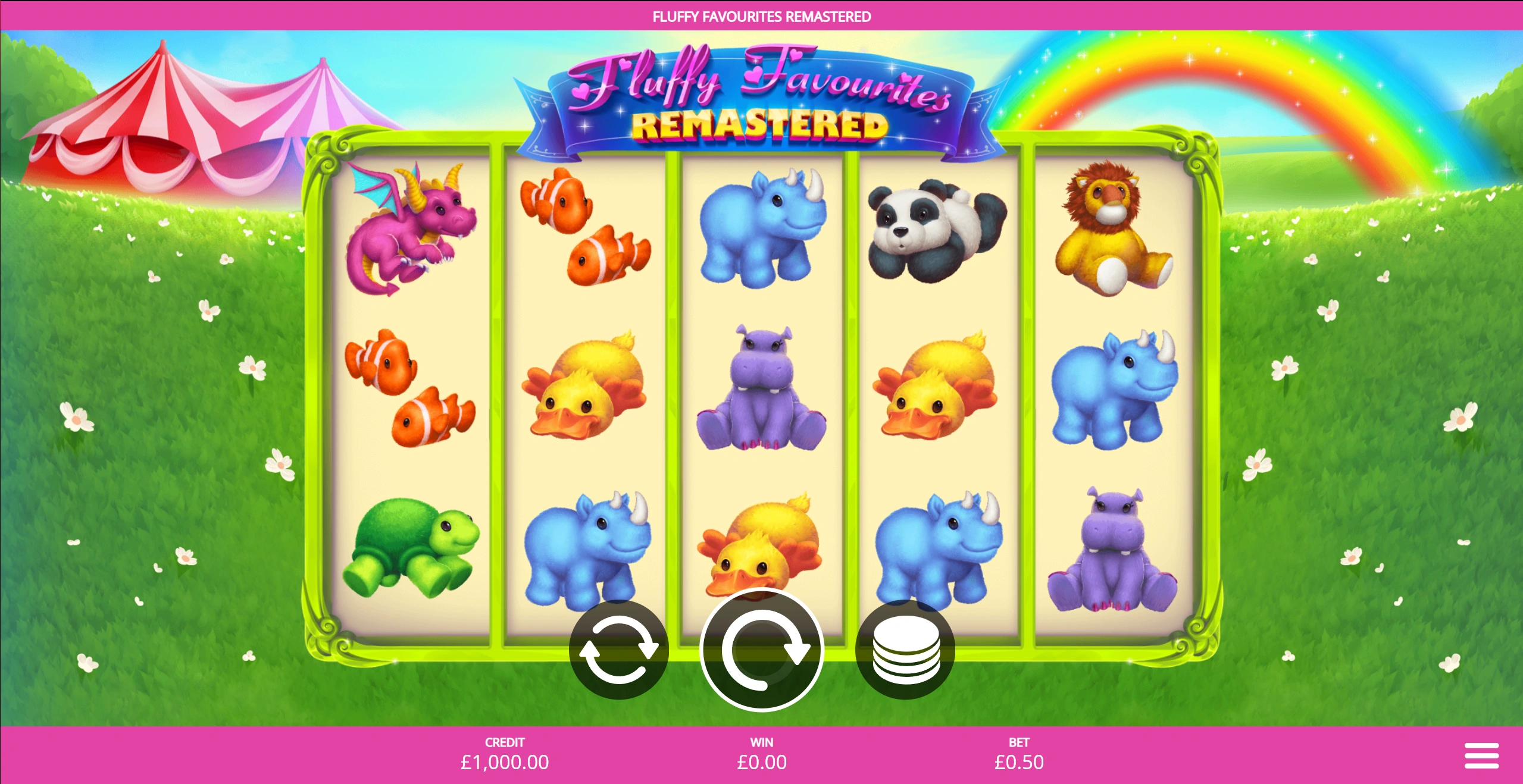 Fluffy Favorites Remastered slot reels